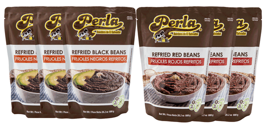 Perla Refried Beans Pack of 6 (28 oz each item)