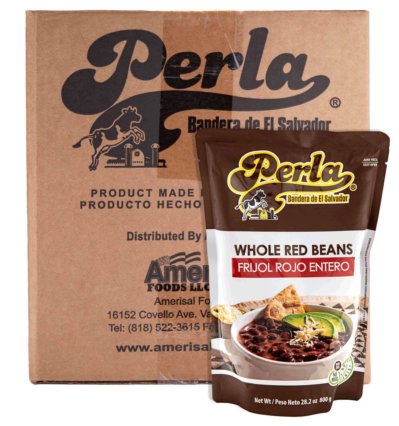 Perla Red Soup Beans - Case of 12 (28.2 oz each)
