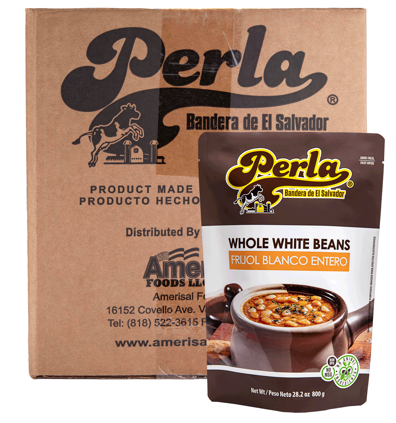 Perla White Beans Soup - Case of 12 (28.2 oz each)