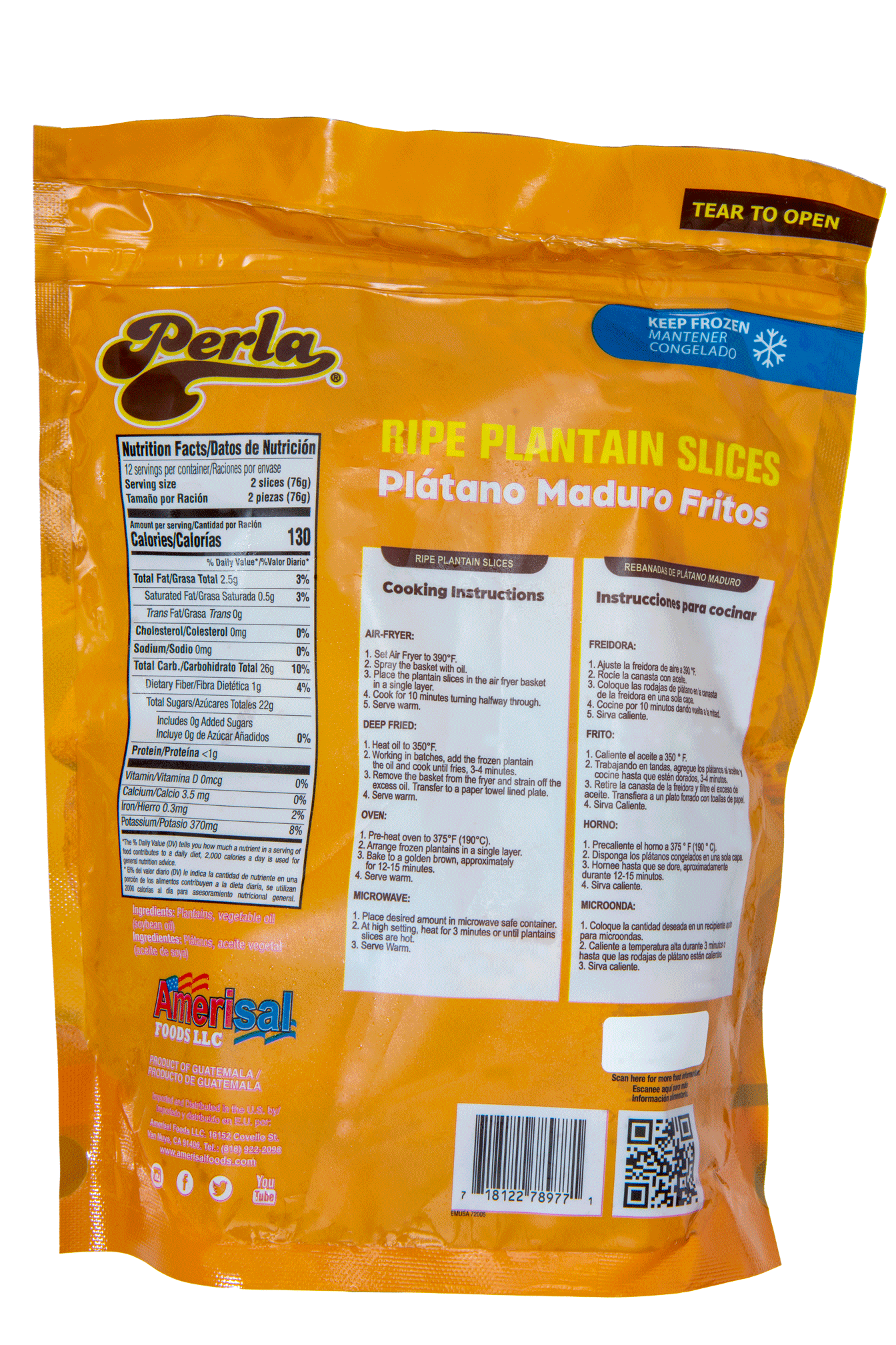 Perla Ripe Plantain Slices (P{lantano Maduro Fritos) 2 pounds