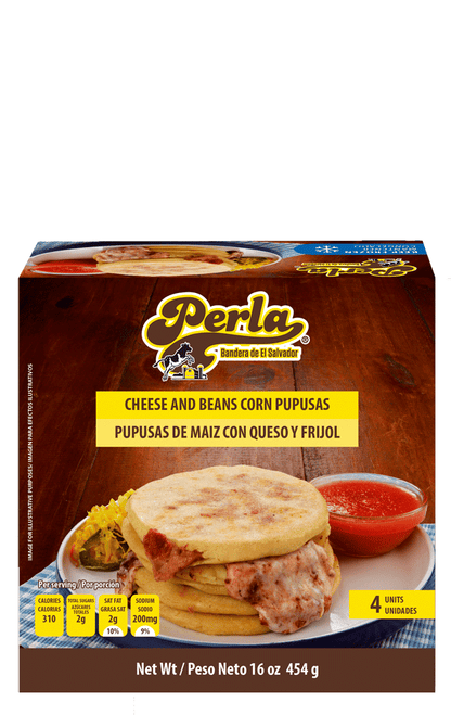 Perla Pupusas de Maiz con Queso y Frijol (Pupusas Cheese and Beans Corn Pupusas) 16 oz